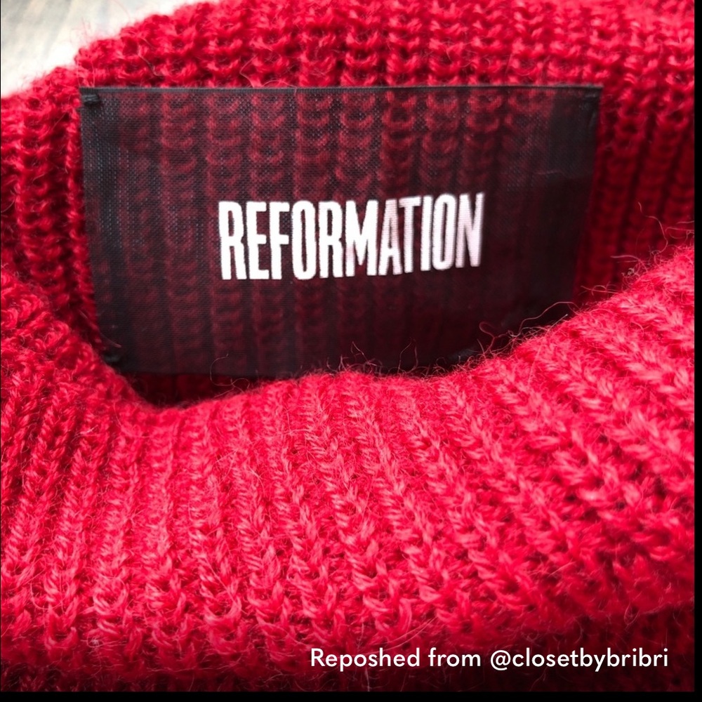 Reformation Florian Alpaca Sweater XS, color: red - Picture 6 of 8